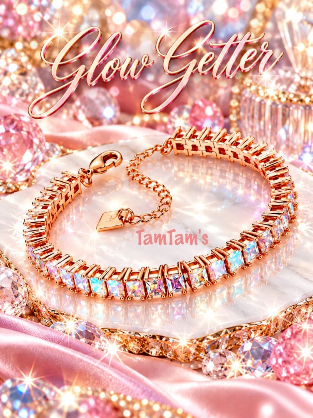 Park Lane Glow Getter Rose Gold Impression Tennis Mini Bracelet